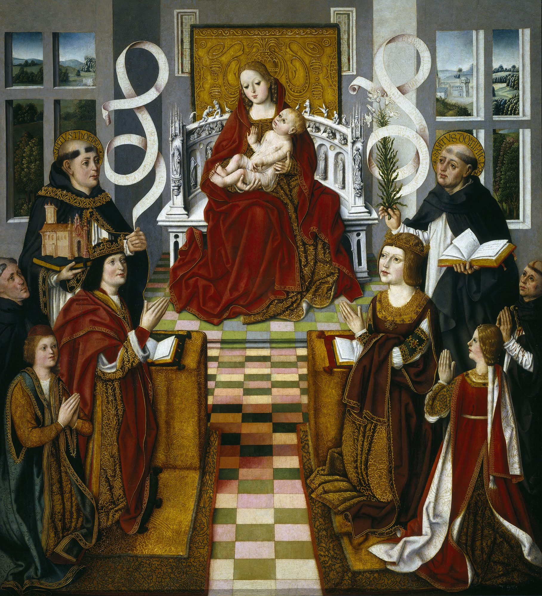 Cuadro La Virgen de los Reyes Católicos con Isabel I y Fernando II de Aragón arrodillados, Museo del Prado