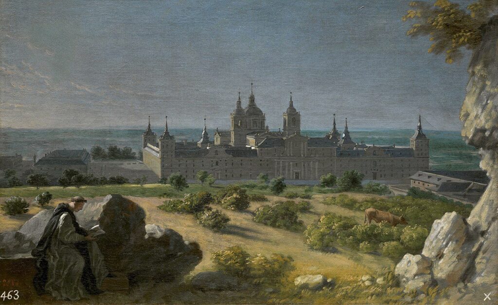 Vista panorámica del Monasterio de El Escorial mandado construir por Felipe II